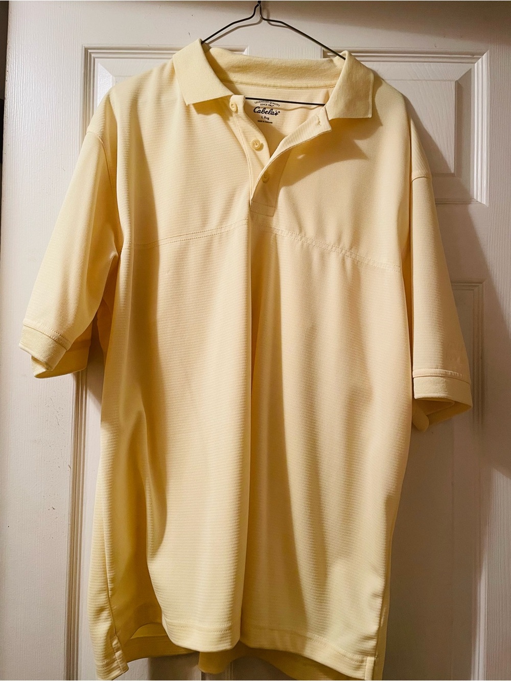 Cabela's lemon Yellow Men's Short-Sleeve Polo L Large